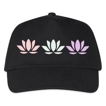 Lotus Flower Lotus Flower Violet Flower Flower Yoga - Kids’ Baseball Cap - black - Front