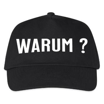 Warum ? - Eine einfache Frage - Kinder Basecap - Schwarz - Vorne