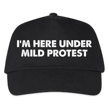 I'm Here Under Mild Protest - Kinder Basecap - Schwarz - Vorne