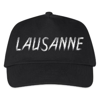 Lausanne Brush Script Emblem - Casquette de baseball Enfant - noir - Devant