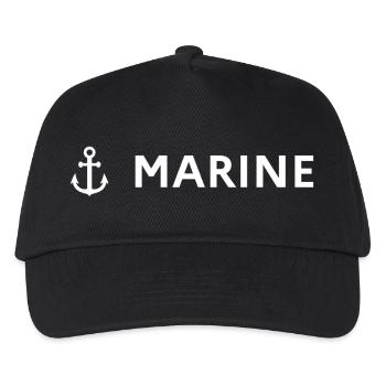 Marinebekleidung – Marine-Stil - Kinder Basecap - Schwarz - Vorne