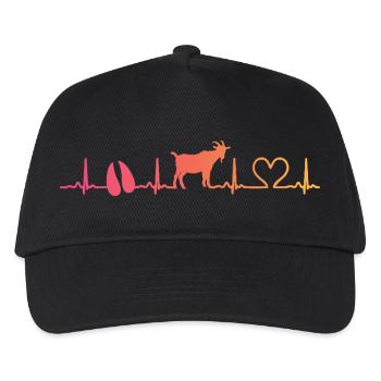 Sunset Ziegenziegenziegenziegenzucht - Kinder Basecap - Schwarz - Vorne