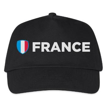 Nationalflagge von Frankreich - Kinder Basecap - Schwarz - Vorne