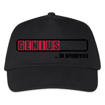 Genius in progress - Kids’ Baseball Cap - black - Front