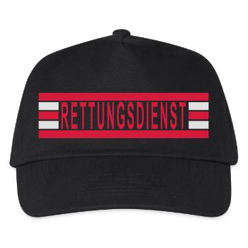 Rettungsdienst - Kinder Basecap - Schwarz - Vorne