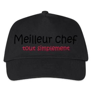 Meilleur chef tout simplement - Casquette de baseball Enfant - noir - Devant