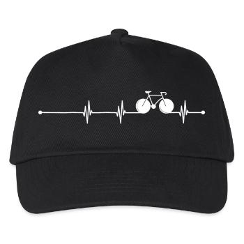 Heartbeat biking - Kids’ Baseball Cap - black - Front