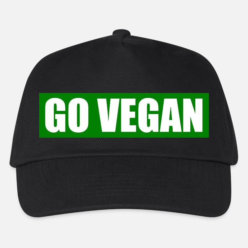 Go vegan - Kinder Basecap - Schwarz