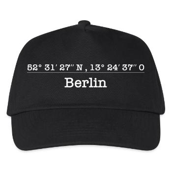 Coordonnées Berlin - Casquette de baseball Enfant - noir - Devant