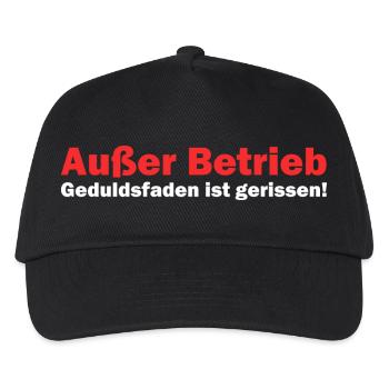 Außer Betrieb Geduldsfaden ist gerissen - Kinder Basecap - Schwarz - Vorne