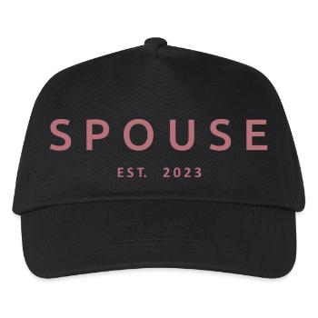 Ehepartner Est. 2023 - Männer & Frauen Hochzeitstag Geschenk - Kinder Basecap - Schwarz - Vorne