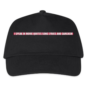speak lyrics and sarcasm - Kids’ Baseball Cap - black - Front