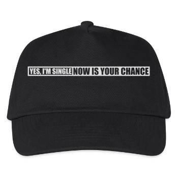 single now your chance - Kinder Basecap - Schwarz - Vorne