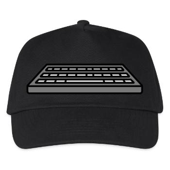 Tastatur Eingabe Computer Design - Kinder Basecap - Schwarz - Vorne