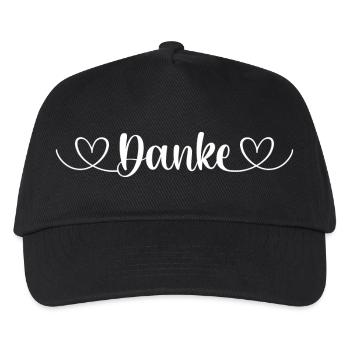 Danke - Kinder Basecap - Schwarz - Vorne