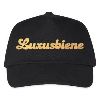 Luxus Biene Gold Prinzessin deluxe exklusiv Quote - Kinder Basecap - Schwarz - Vorne