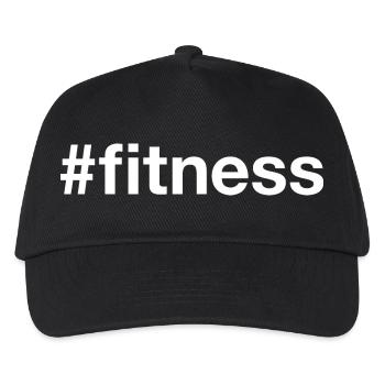 FITNESS Hashtag - Kinder Basecap - Schwarz - Vorne