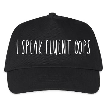 I SPEAK FLUENT OOPS - Kinder Basecap - Schwarz - Vorne