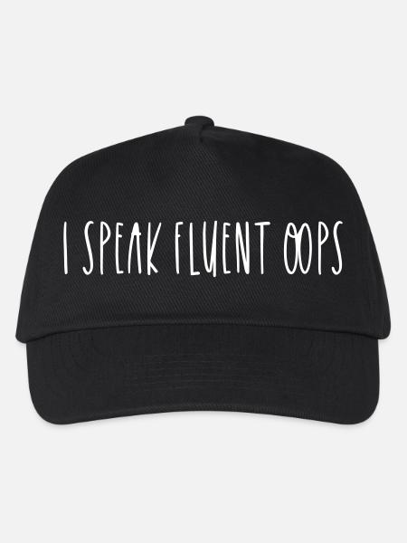 I SPEAK FLUENT OOPS - Kinder Basecap - Schwarz