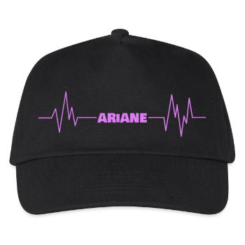 Vorname Ariane - Kinder Basecap - Schwarz - Vorne