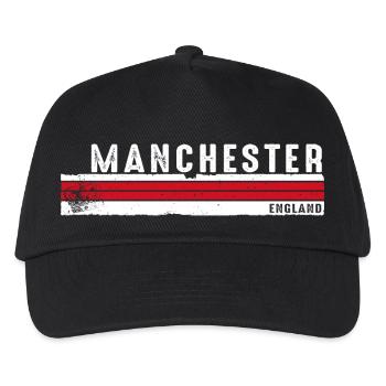 Manchester - England Kulturerbe - Kinder Basecap - Schwarz - Vorne