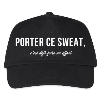Wearing this sweatshirt is already making an effort - humor - Kids’ Baseball Cap - black - Front