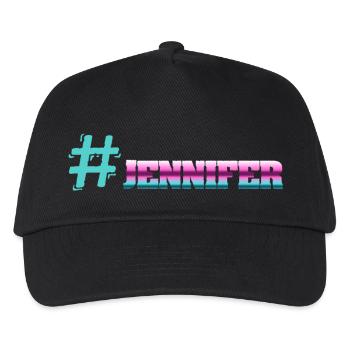 First name Jennifer - Kids’ Baseball Cap - black - Front