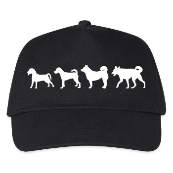 Hund Evolution - Kinder Basecap - Schwarz - Vorne