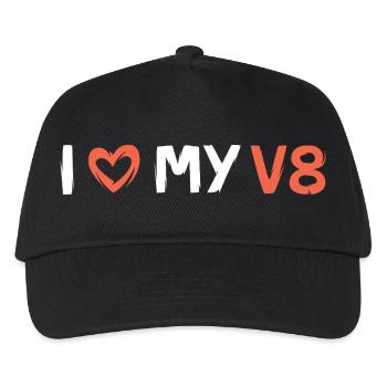 Car Love V8 - Musclecar Logo - Casquette de baseball Enfant - noir - Devant
