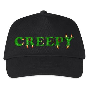 Gruselige Monster Buchstaben Horror Grafik Bekleidung - Kinder Basecap - Schwarz - Vorne