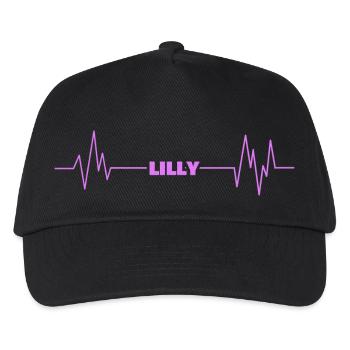 First name Lilly - Kids’ Baseball Cap - black - Front