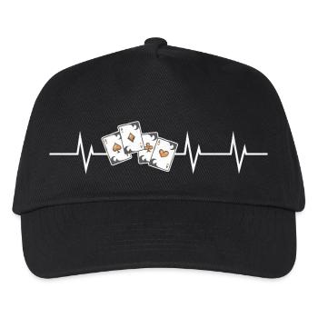 Heartbeat of the Cards - Kinder Basecap - Schwarz - Vorne