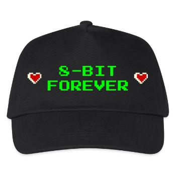 8-Bit Forever - T-shirt Retro Gamer - Casquette de baseball Enfant - noir - Devant