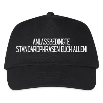 Standardphrasen für Feiertage - Kinder Basecap - Schwarz - Vorne