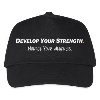 Develop your strength - Manage your weakness - Kinder Basecap - Schwarz - Vorne