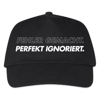 Fehler Gemacht Perfekt Ignoriert - Kinder Basecap - Schwarz - Vorne