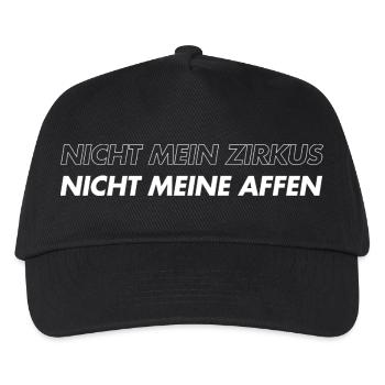 Nicht mein Zirkus, nicht meine Affen - Kinder Basecap - Schwarz - Vorne