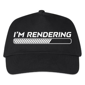 Ich rendere Video Editor Filmemacher Videograf - Kinder Basecap - Schwarz - Vorne