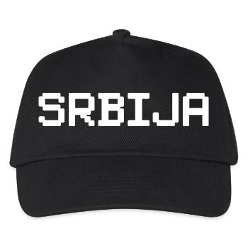 Serbia Serbia Serbien - Kinder Basecap - Schwarz - Vorne