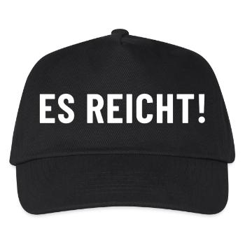 Es reicht ! Genug ist Genug ! - Kinder Basecap - Schwarz - Vorne