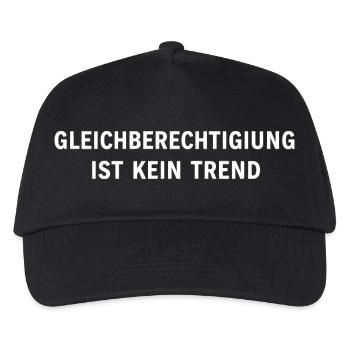 Gleichberechtigung ist kein Trend Statement - Kinder Basecap - Schwarz - Vorne