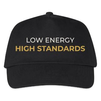 Low Energy - High Standards - Kids’ Baseball Cap - black - Front