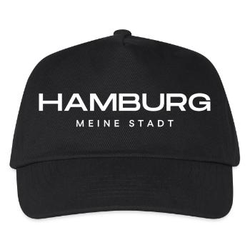 Hamburg - Kinder Basecap - Schwarz - Vorne