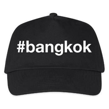 Bangkok Thailand Hashtag - Kinder Basecap - Schwarz - Vorne