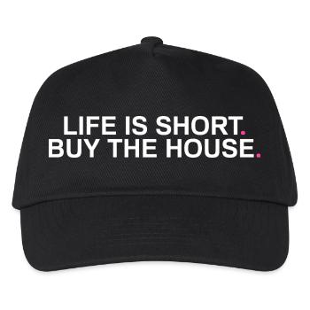 Life is short Funny Realtor Real Estate Agent - Kinder Basecap - Schwarz - Vorne