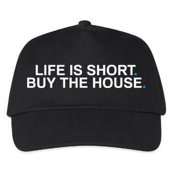 Life is short Funny Realtor Real Estate Agent - Kids’ Baseball Cap - black - Front