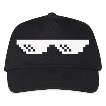 Pixel Sonnenbrille - Kinder Basecap - Schwarz - Vorne