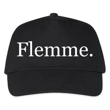 Flemme noir - Casquette de baseball Enfant - noir - Devant