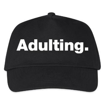 Adulting - Kids’ Baseball Cap - black - Front