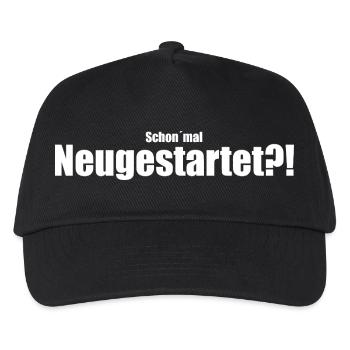 Schon`mal Neugestartet?! - Kinder Basecap - Schwarz - Vorne